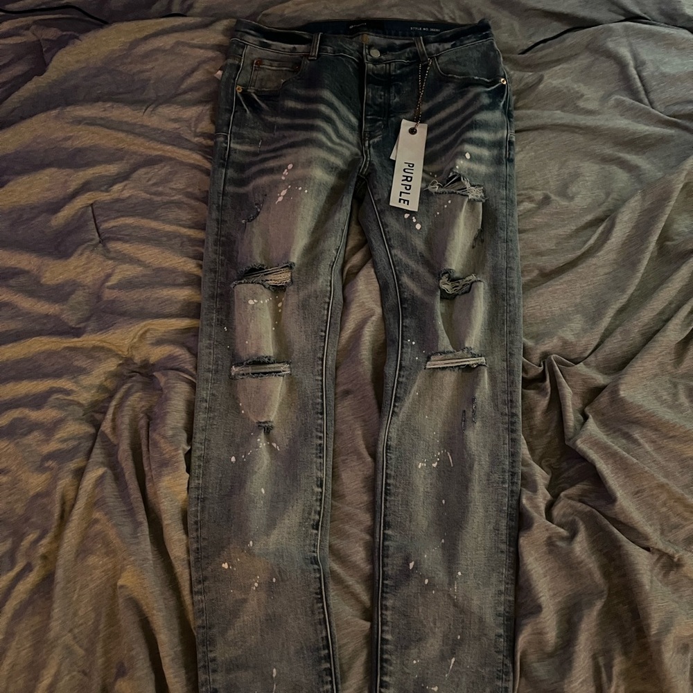 Black Distressed Men's Jeans